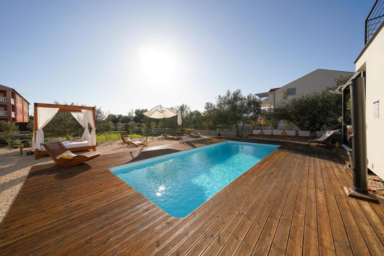 Villa Suncica With Heated Pool, Jacuzzi And Bikes Near Zadar Sukošan Exteriör bild