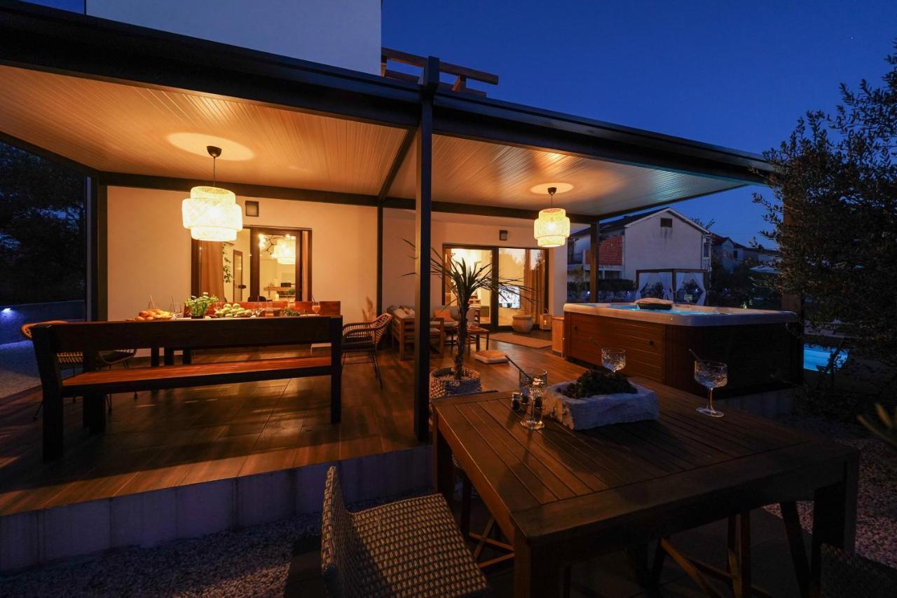 Villa Suncica With Heated Pool, Jacuzzi And Bikes Near Zadar Sukošan Exteriör bild